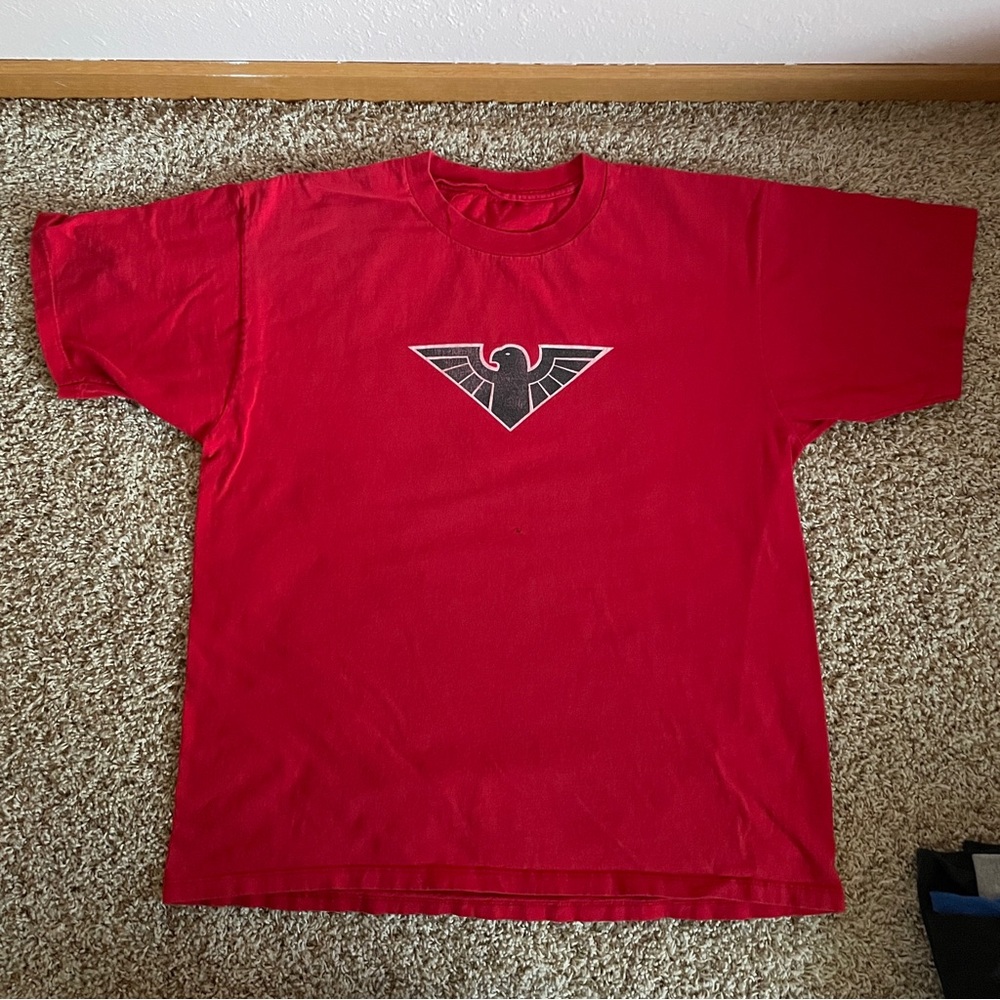 Vintage 90s Zero Skateboards Red Bird Graphic T-Shirt